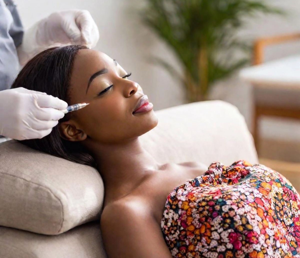 beautiful young woman doing PRP