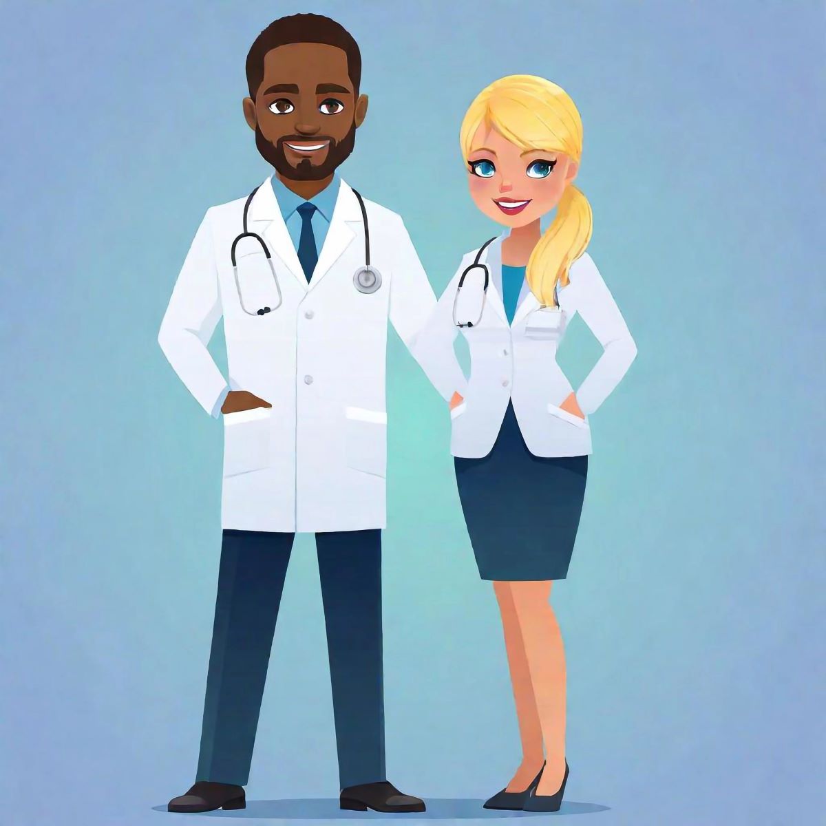 Dr. H and Dr. D cartoon